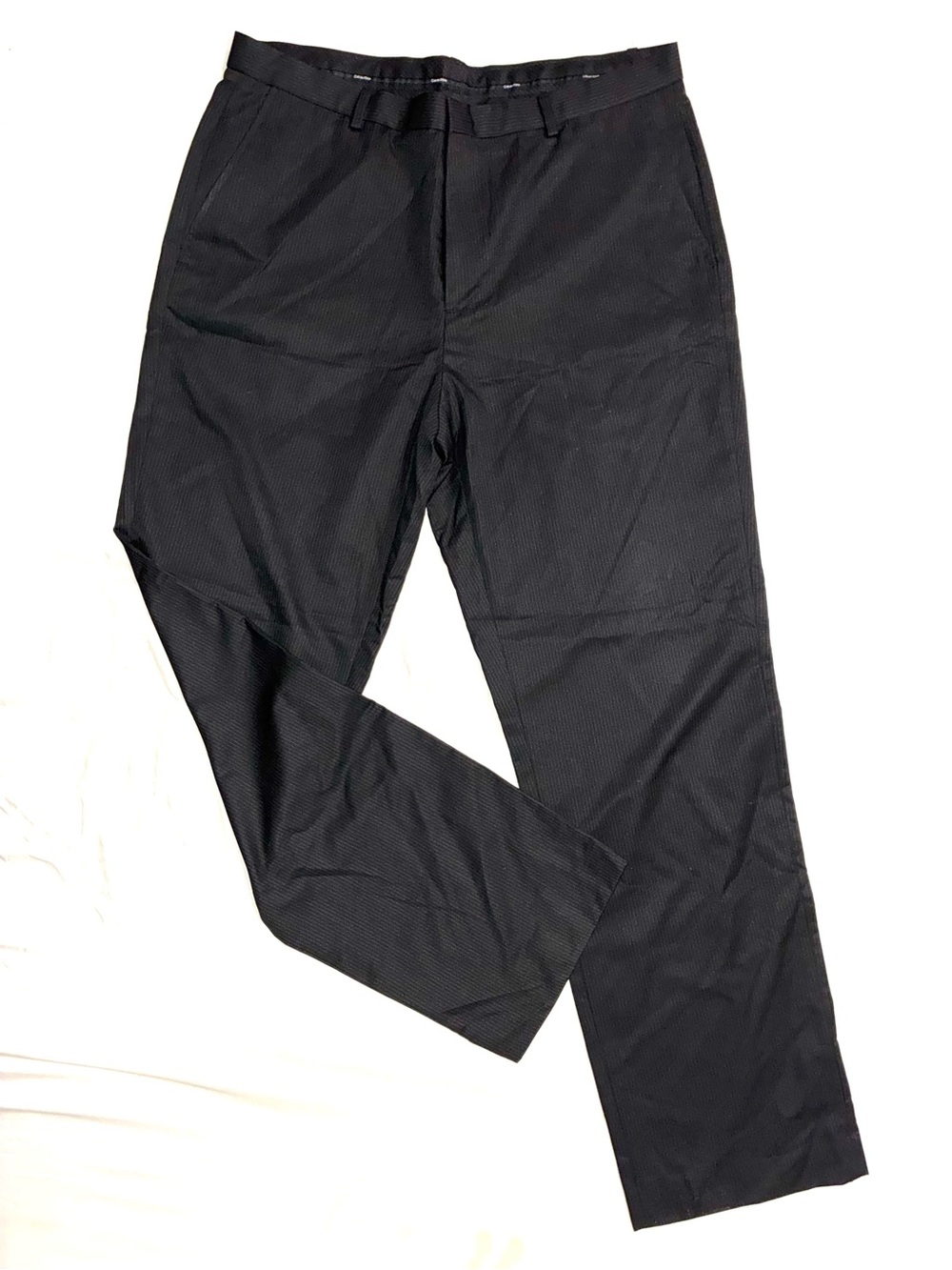 Calvin Klein Black Pin Stripe Men's Dress Pants - Worn Once